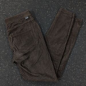 Toad & Co Crousier Cord 5 Pocket Skinny Pants Brown Houndstooth Organic Cotton 4